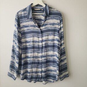 soft surroundings button up Palm Coast Shirt size L